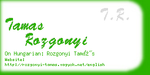 tamas rozgonyi business card